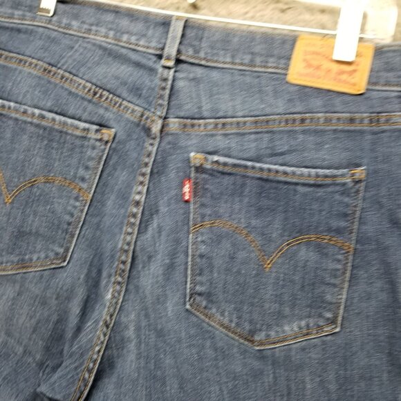 Levis Shorts Womens 32 Blue Stretch Denim Classic Bermuda Jorts - Picture 10 of 16